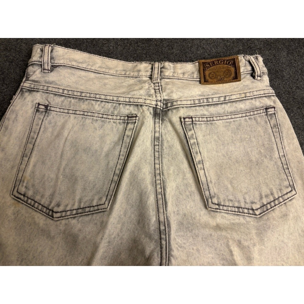 Vintage Sergio Silver Wash Men's Jeans Straight Leg Size 33 Y2K. A3 - Picture 4 of 5
